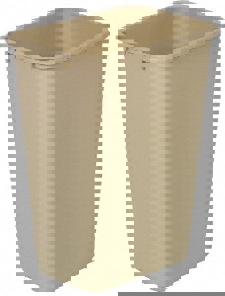 41 Qt Rectangle Beige Trash Can